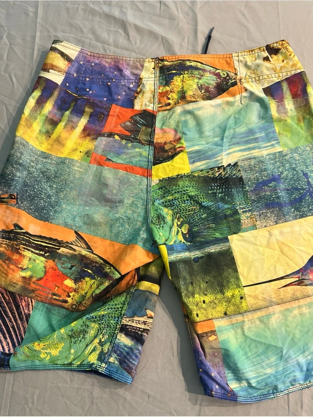 Salt Life SLX-QD Board Shorts Men's 34 Vapor Stretch Fish Print swim ocean